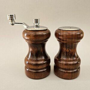 Free Wooden Pepper Mill Grinder & Salt Shaker 4.5" Free W/ Any purchase